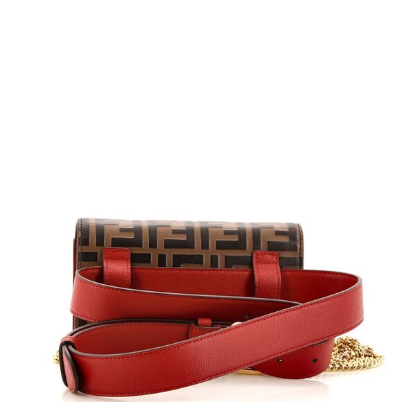 Fendi F is Fendi Convertible Belt Bag Leather with Zucca Embossed Detail - Picture 3 of 6